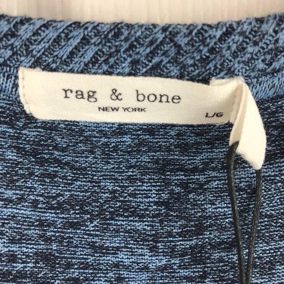 NWT rag & bone Ramona V-Neck Tank Top Blue SIze L - Picture 2 of 4